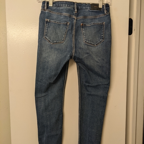 H&M kids size 11/12 straight cut ankle length frayed hem jeans 23P - Picture 2 of 7
